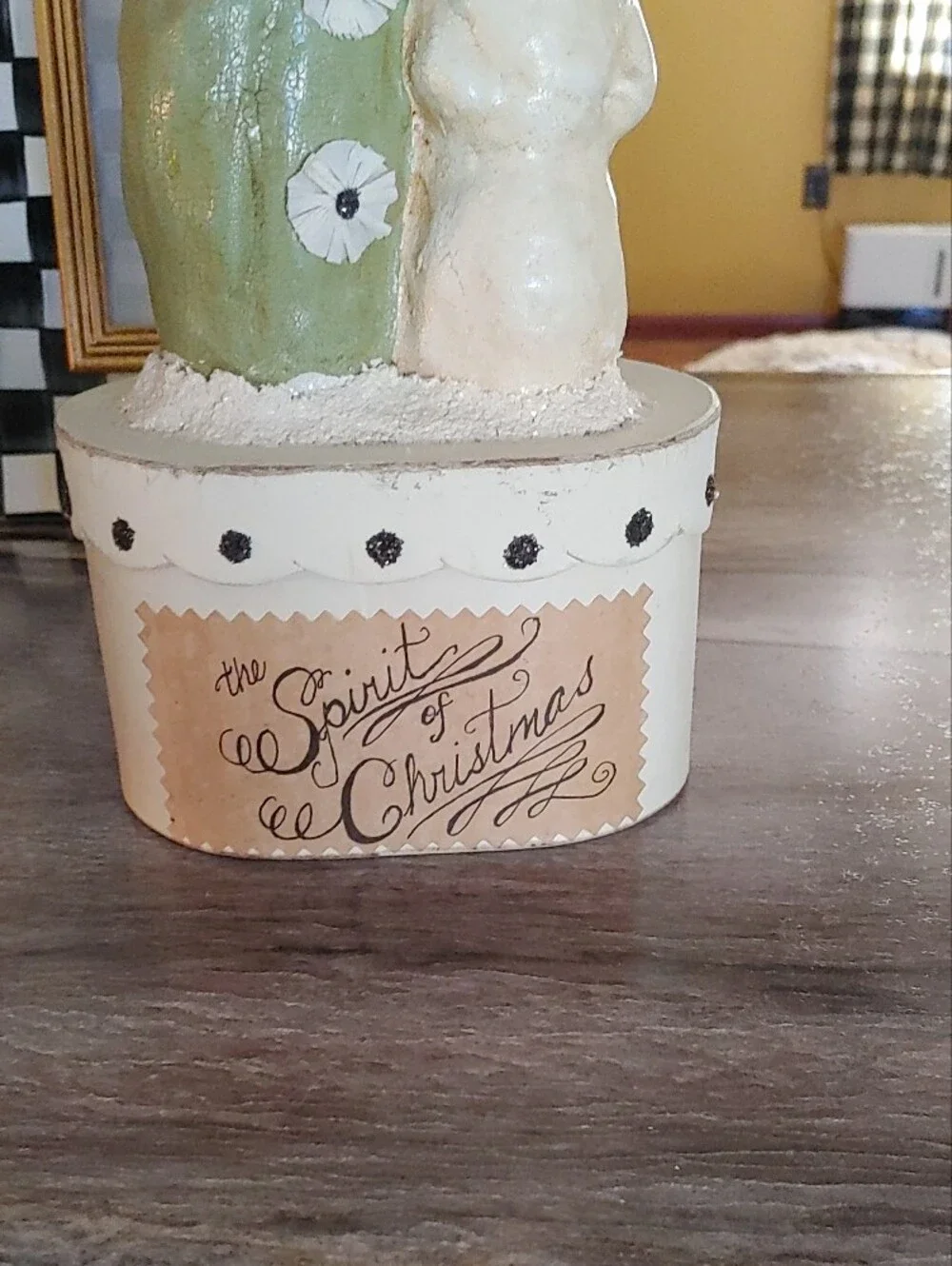 Nicole Sayre 12 Inch Santa and Snowman On Spirit Of Christmas Box